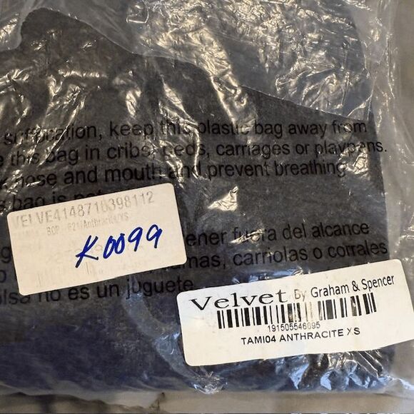 NEW! Velvet by Graham & Spencer Tami Mock neck Pullover Anthracite Charcoal XS - Picture 11 of 11